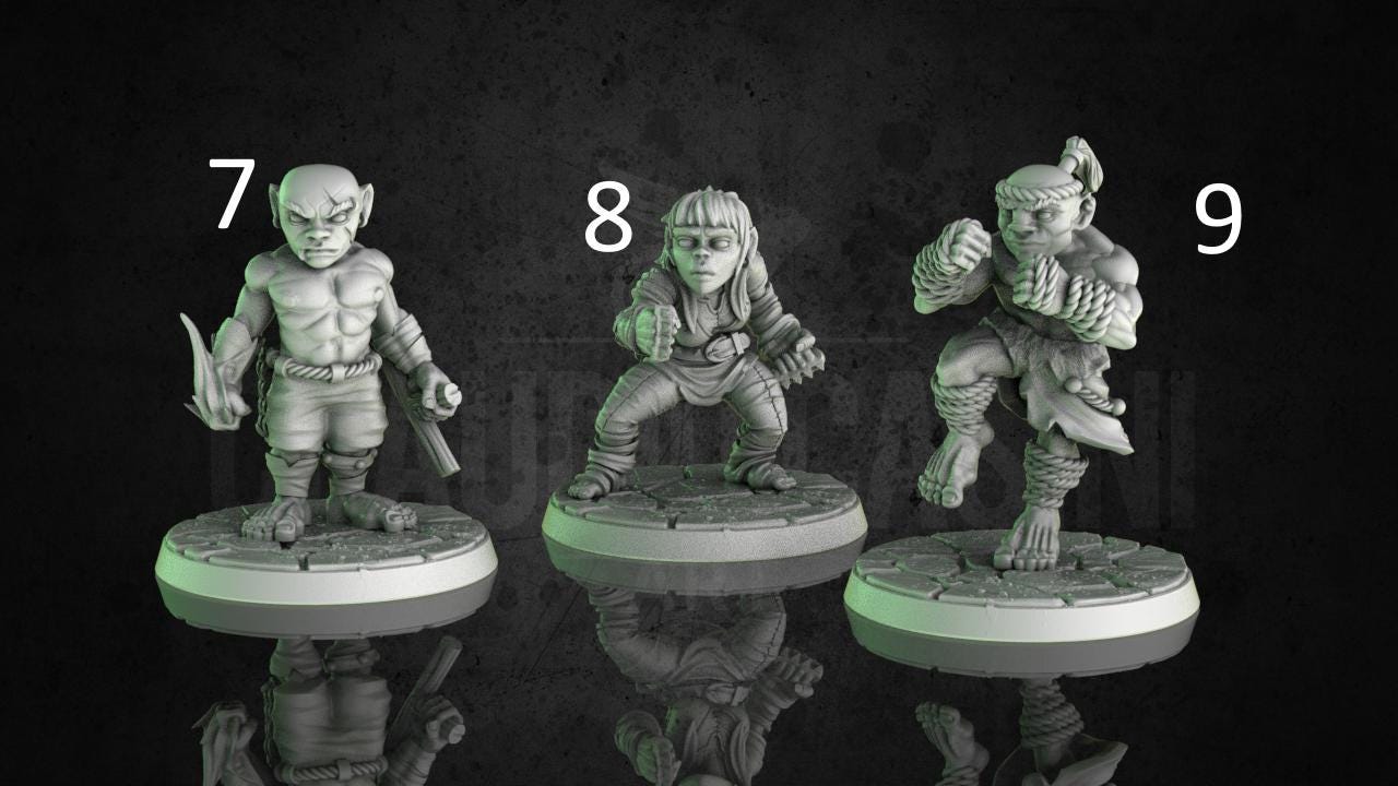 Halfling / Gnome Player Character Miniature - All Classes