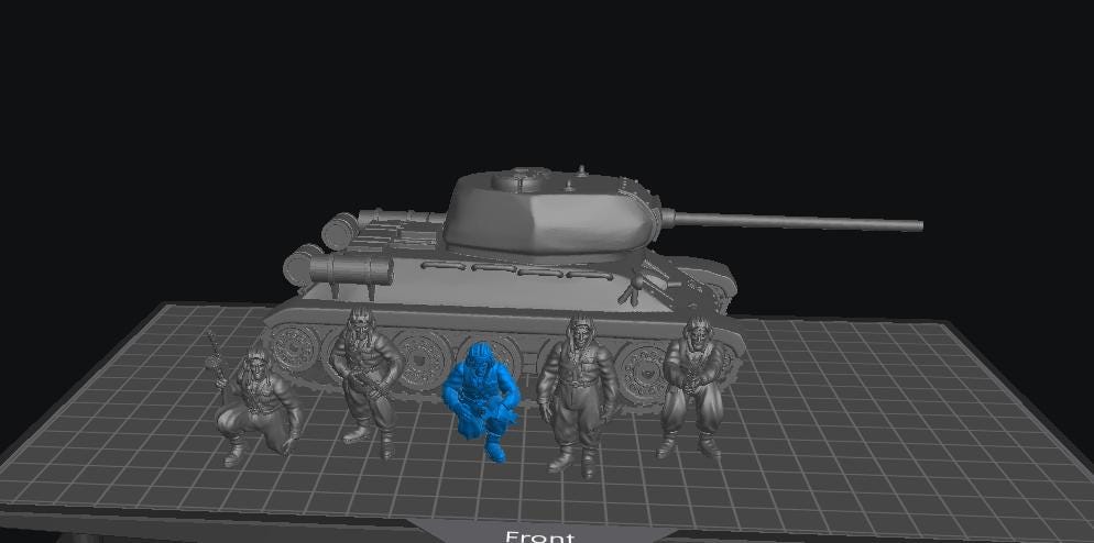 Red Army Soviet T-34/85 Tank and Tank Crew