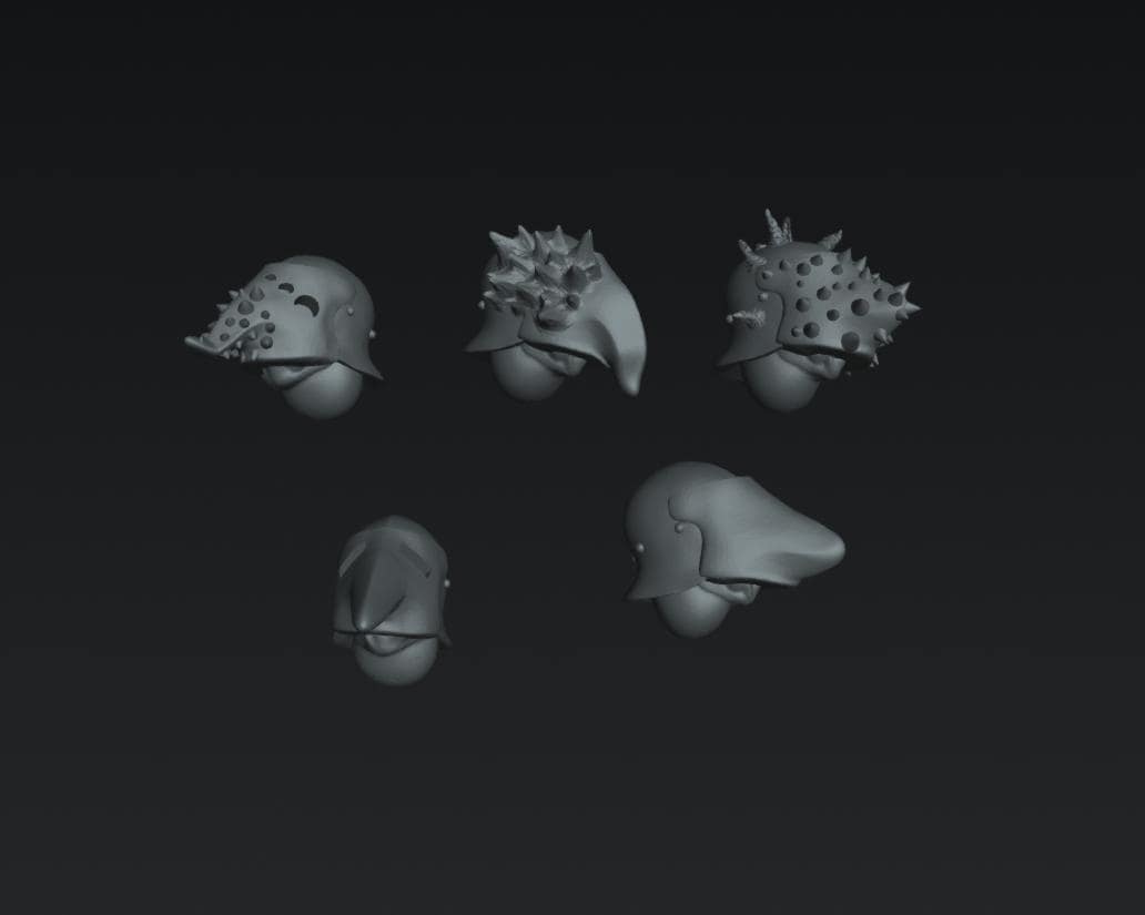 Fodder Beak Helmets - Set of 13
