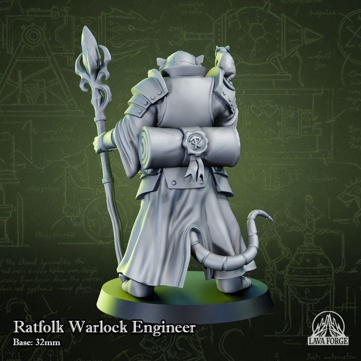 Rotten Brood Ratman Warlock Engineer miniature