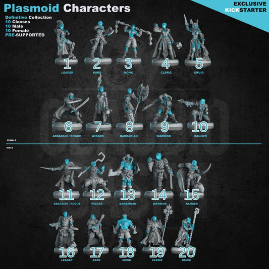 Plasmoid Player Character Miniature - All Classes