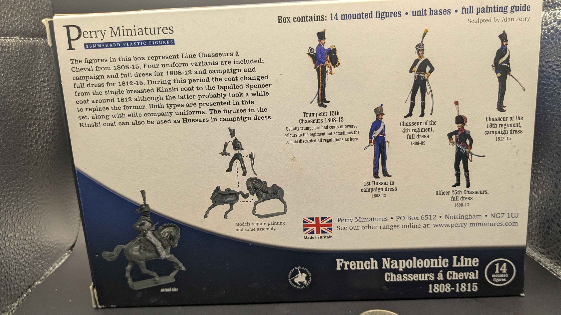 French Napoleonic Line Chasseurs a Cheval box back