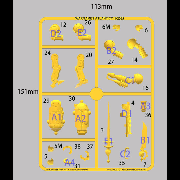 Trench Missionaries sentinel frame layout