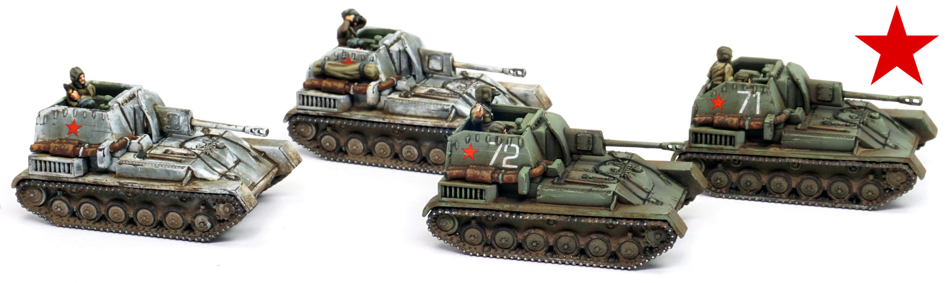 Victrix 12mm SU-76 early and late versions