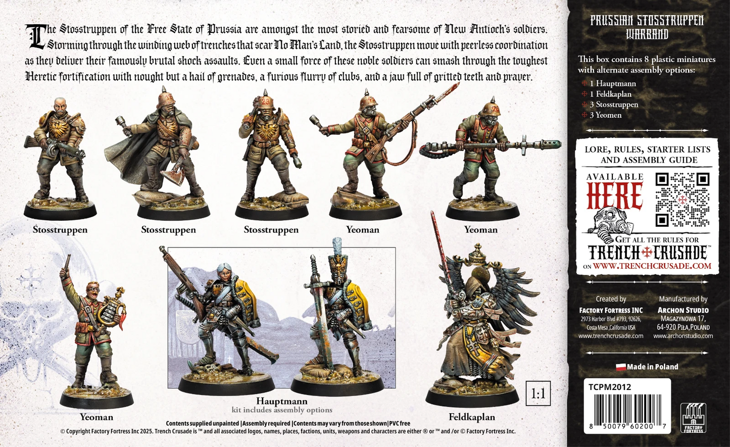 Prussian Stosstruppen Warband models rear