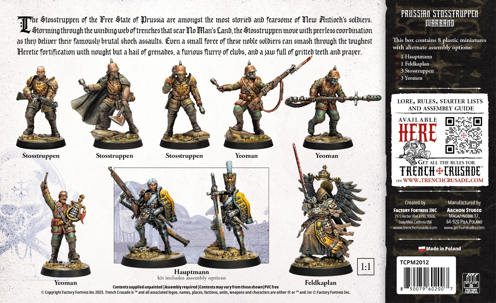 Prussian Stosstruppen Warband models rear