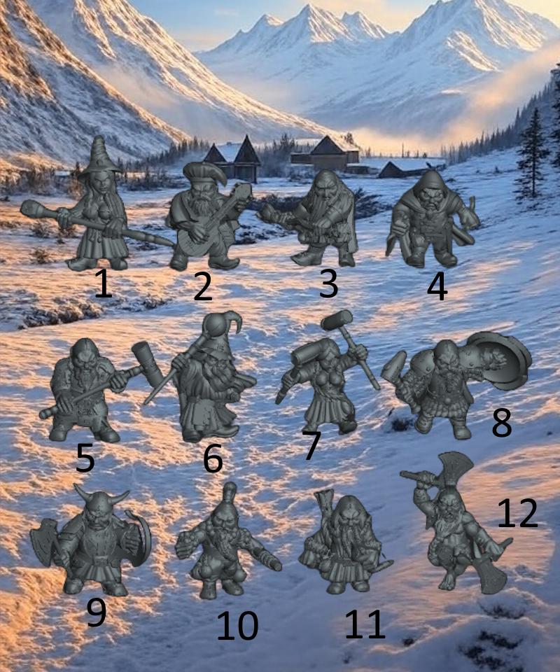 Dwarf Player Character Miniature