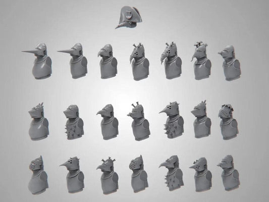 Turnip28 Helmets & Torsos - Bascinet and Frogmouth Sets