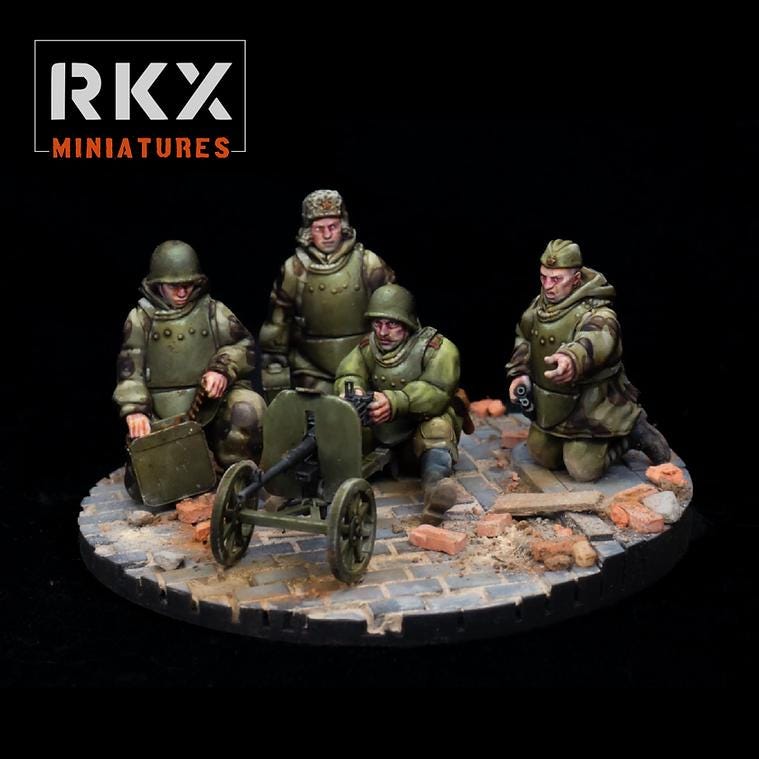 Soviet WW2 Assault Engineer Machine Gun Team