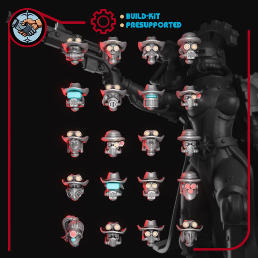 Machine Cult, Steampunk Cowboy Female Heads