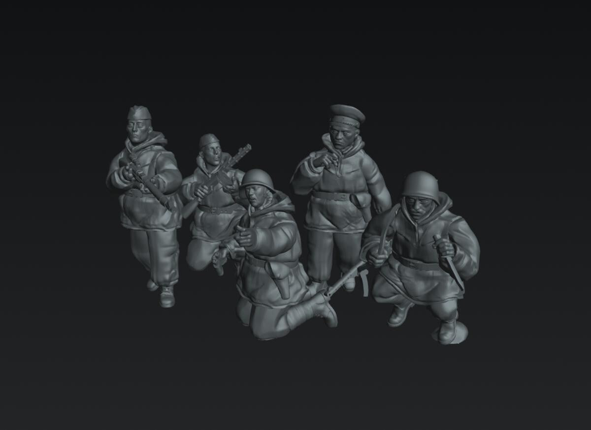 Soviet WW2 Partisan Recon Team - side view