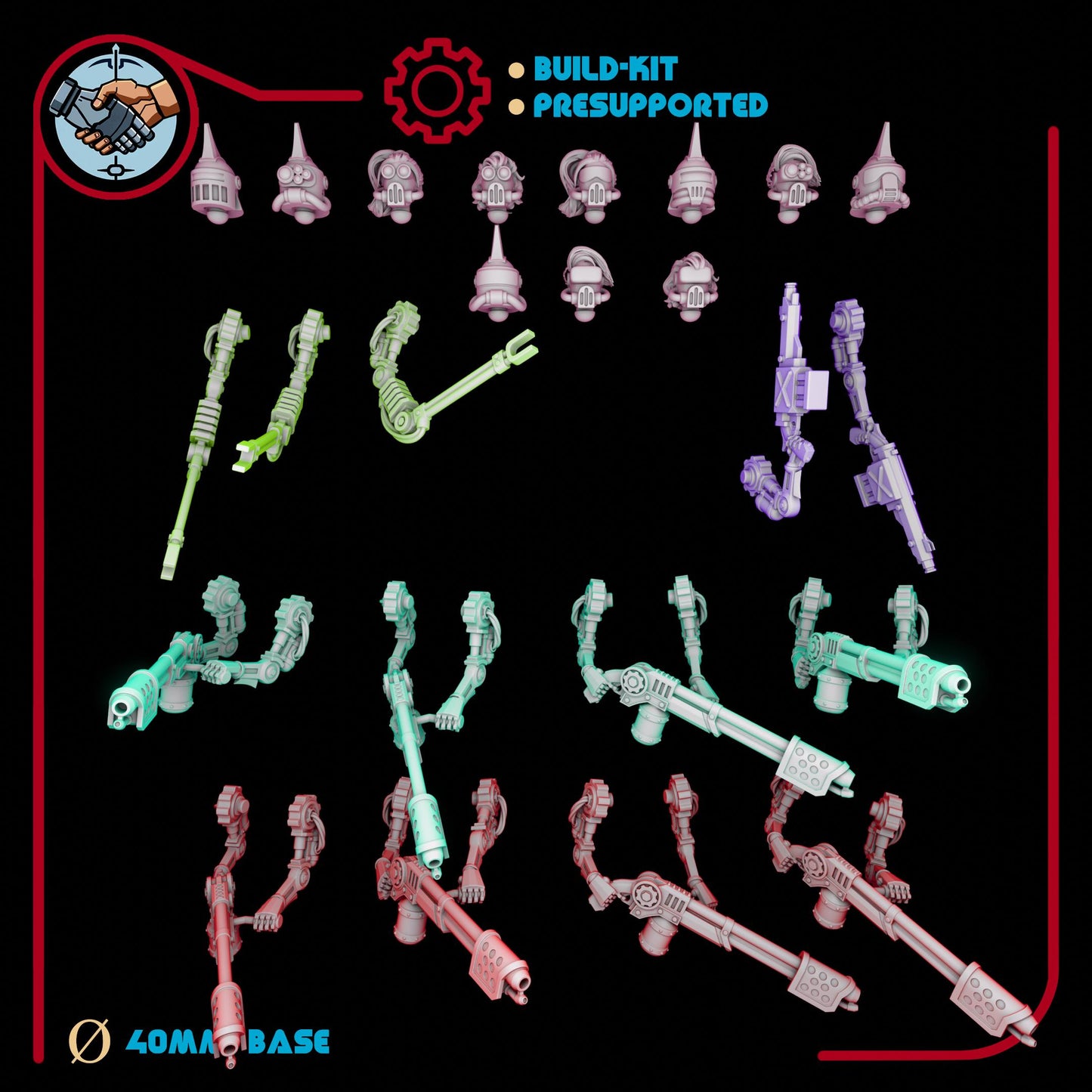 Female Machine Cult Skyraptors for Grimdark Future Wargaming