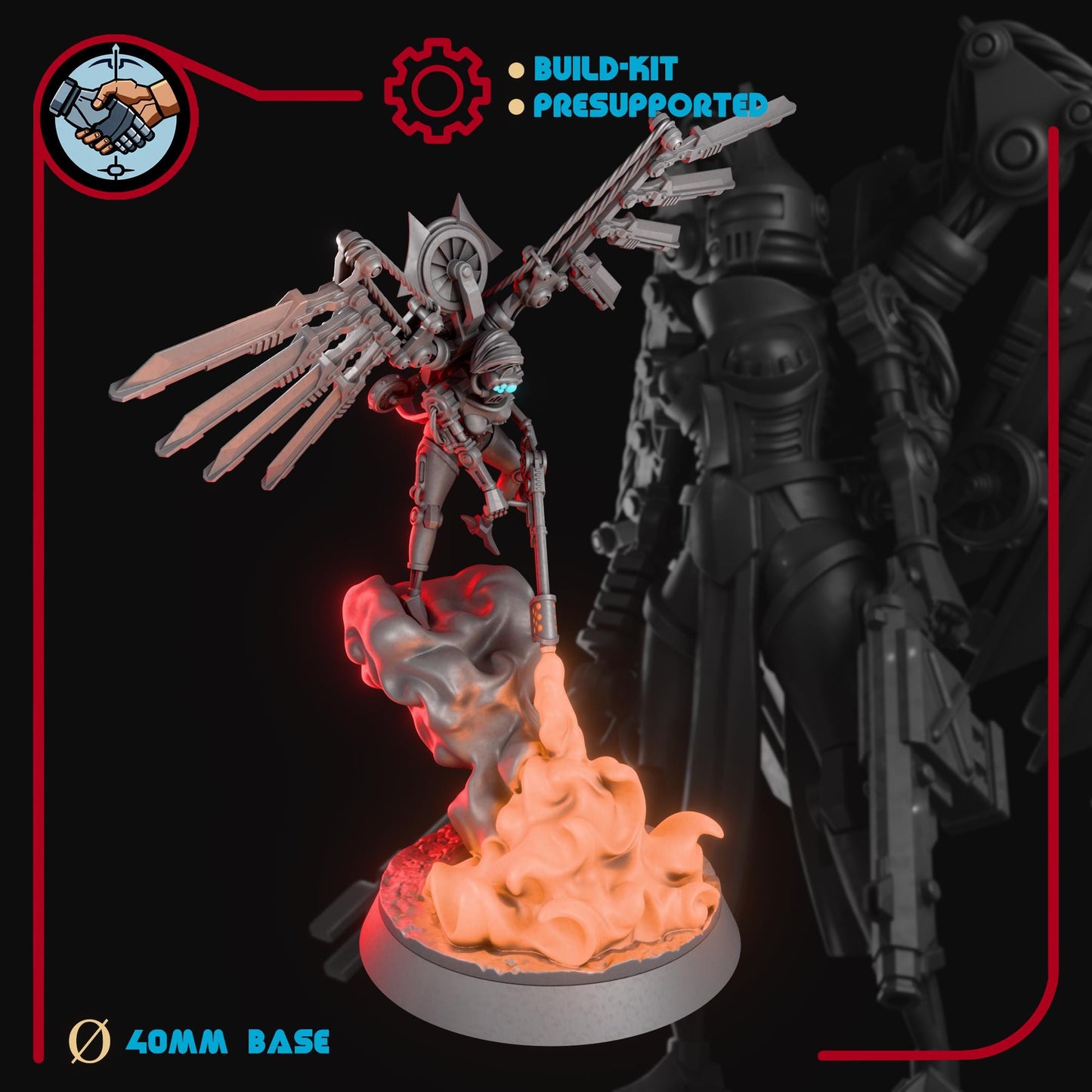 Female Machine Cult Skyraptors for Grimdark Future Wargaming