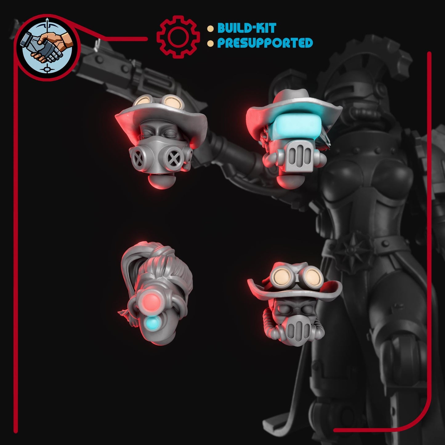 Machine Cult, Steampunk Cowboy Female Heads