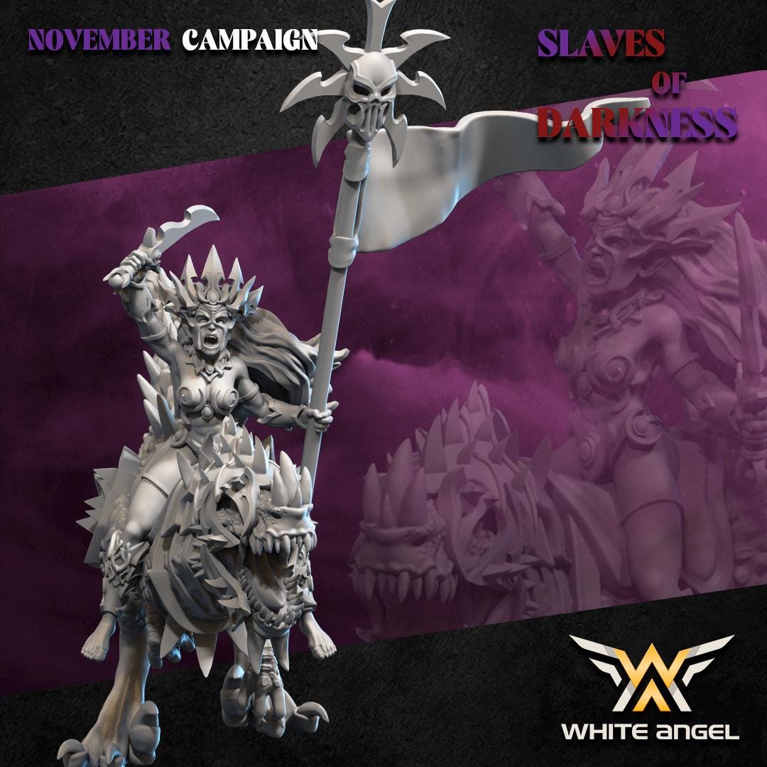 Sorceress on Coldblood Raptor - Sword
