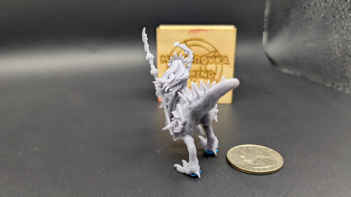 Sorceress on Coldblood Raptor - Banner