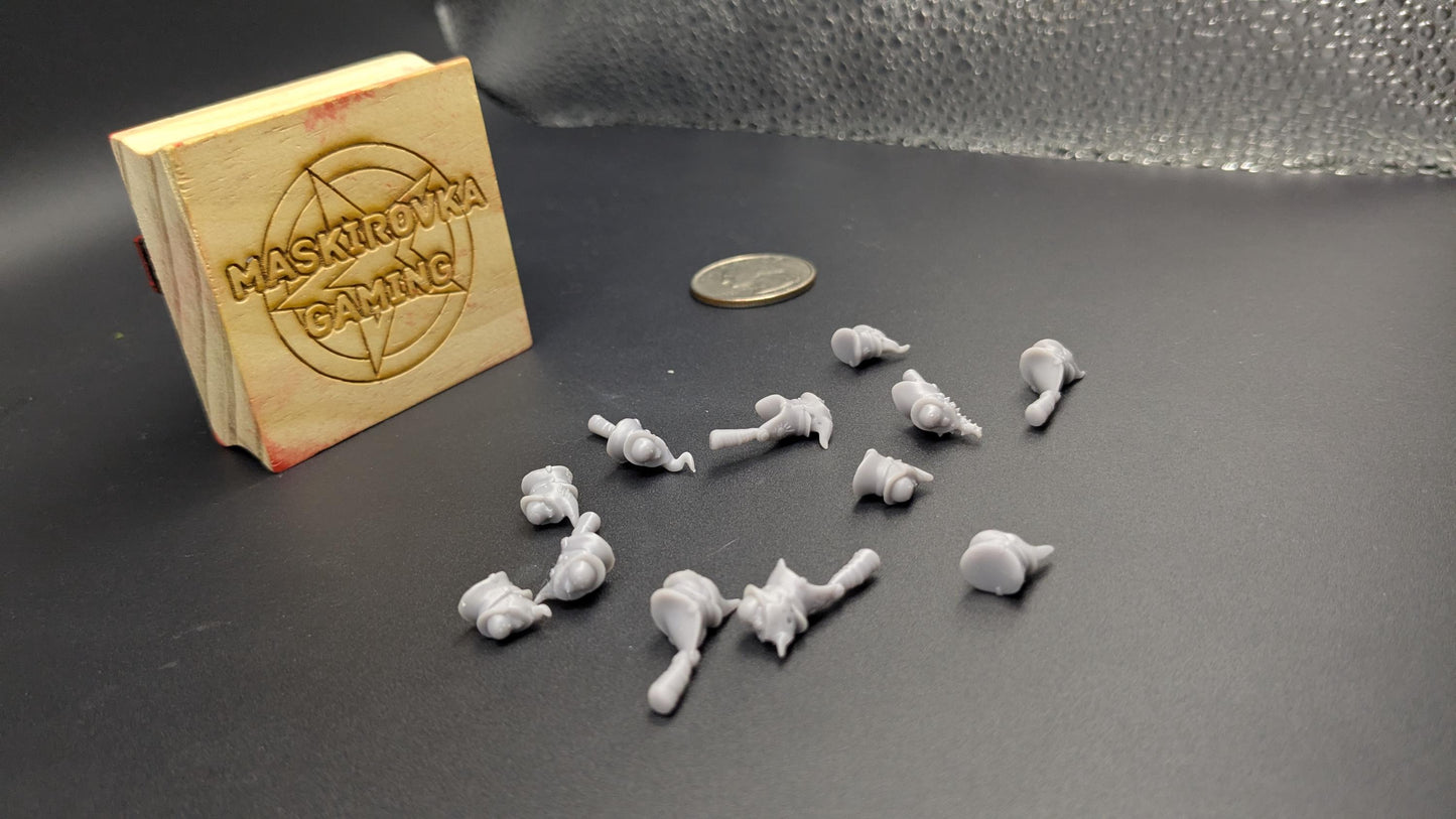 Shako Hats & Peaked Caps - Set of 12 Kitbash Heads