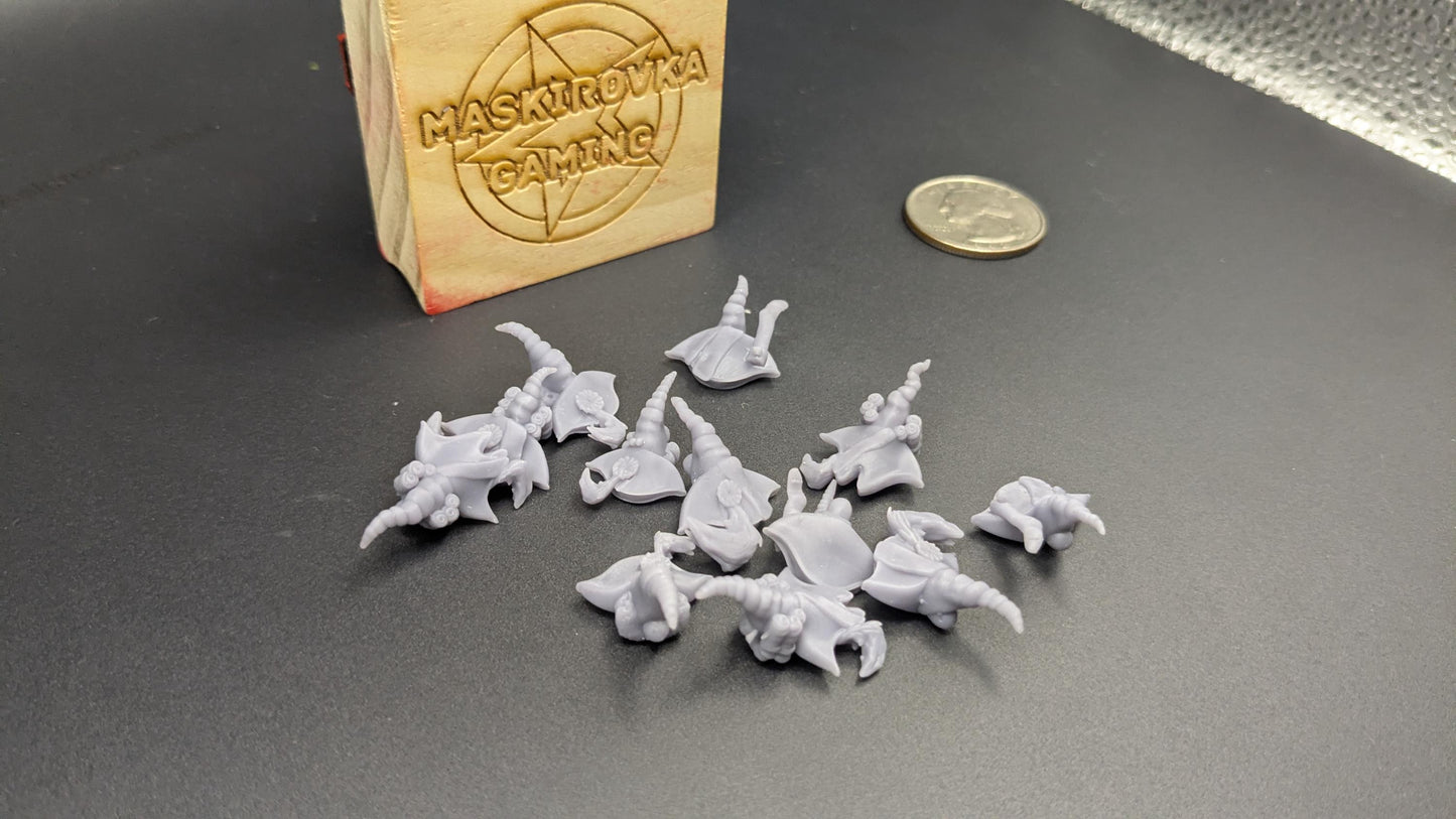 Napoleonic Bicorne Heads - Set of 12 Kitbash Heads