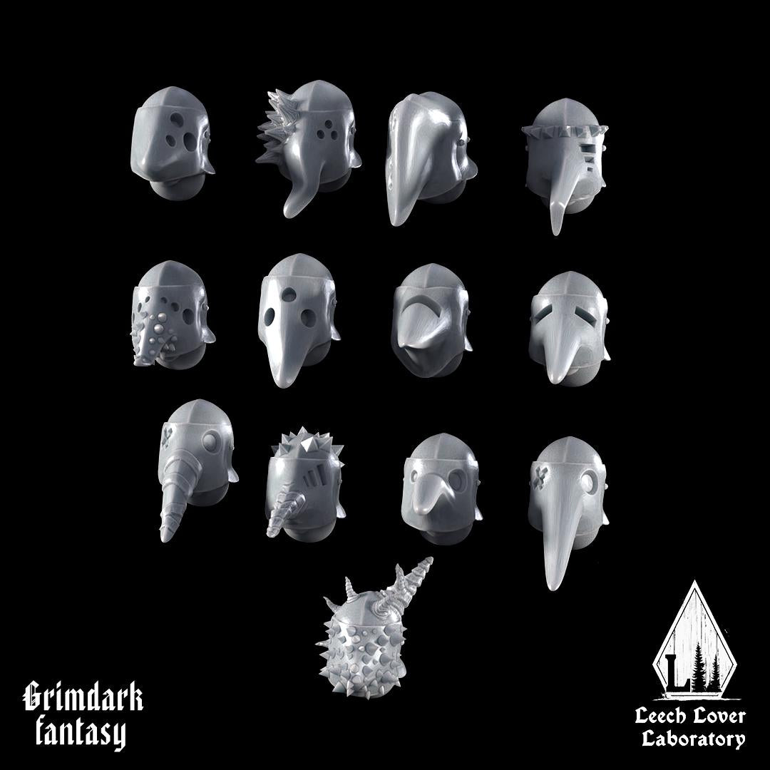 Fodder Beak Helmets - Set of 13