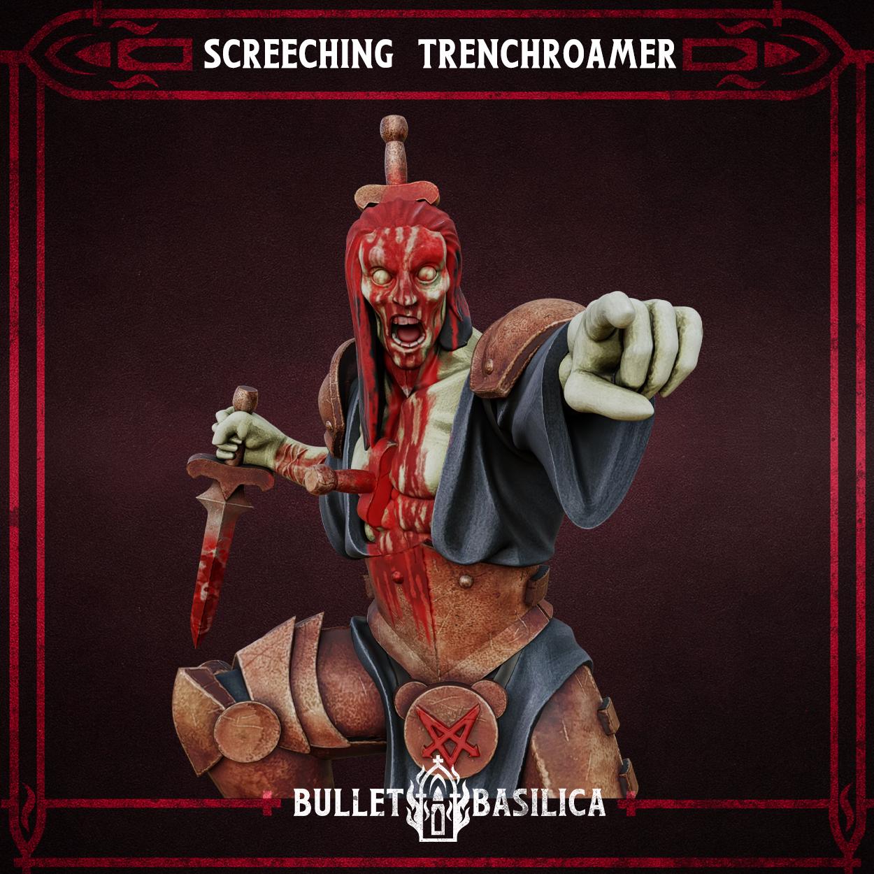 Screeching Trenchroamer - Heretic Court Chorister for Grimdark Trench Wargaming