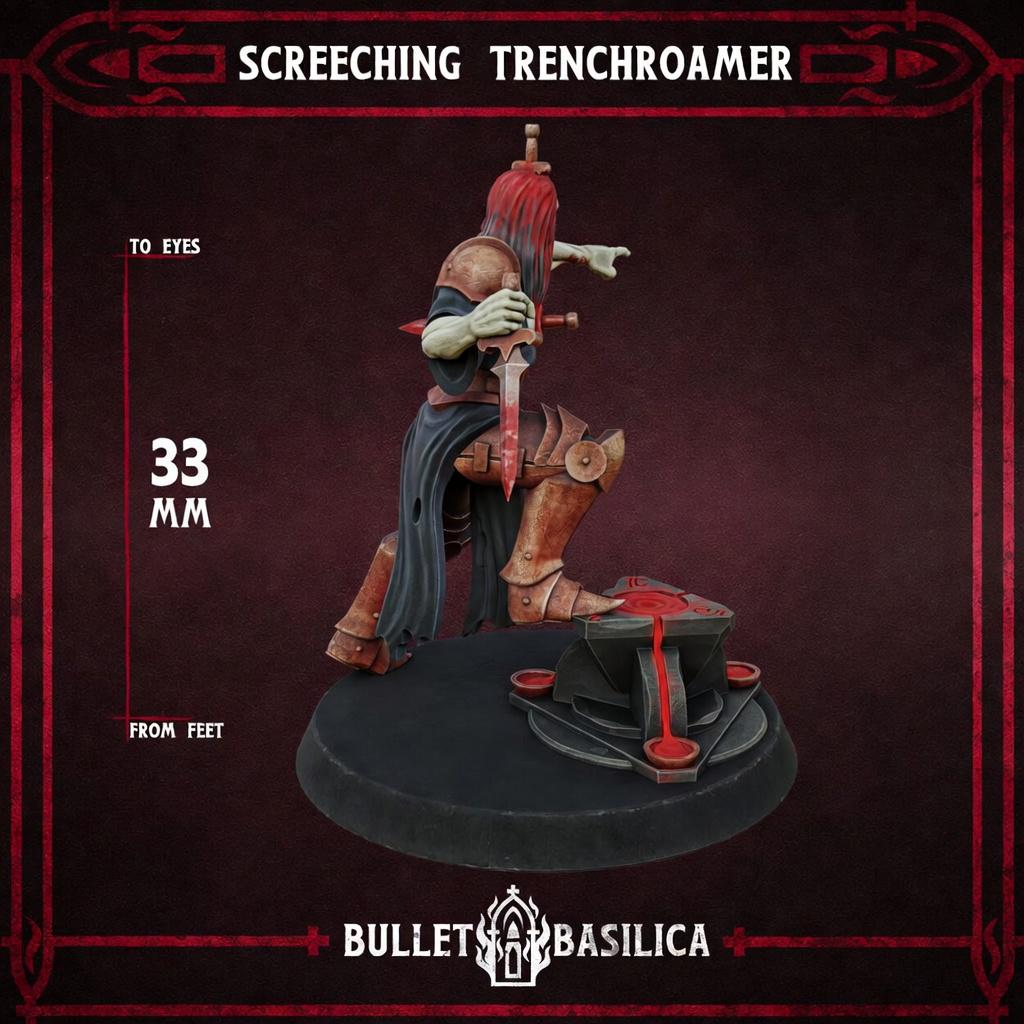 Screeching Trenchroamer - Heretic Court Chorister for Grimdark Trench Wargaming