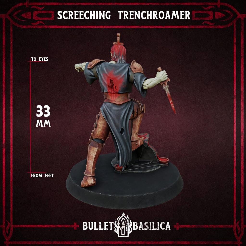 Screeching Trenchroamer - Heretic Court Chorister for Grimdark Trench Wargaming