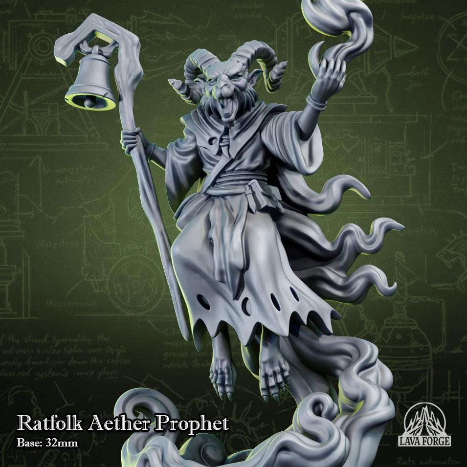Rotten Brood Ratman Grey Prophet miniature