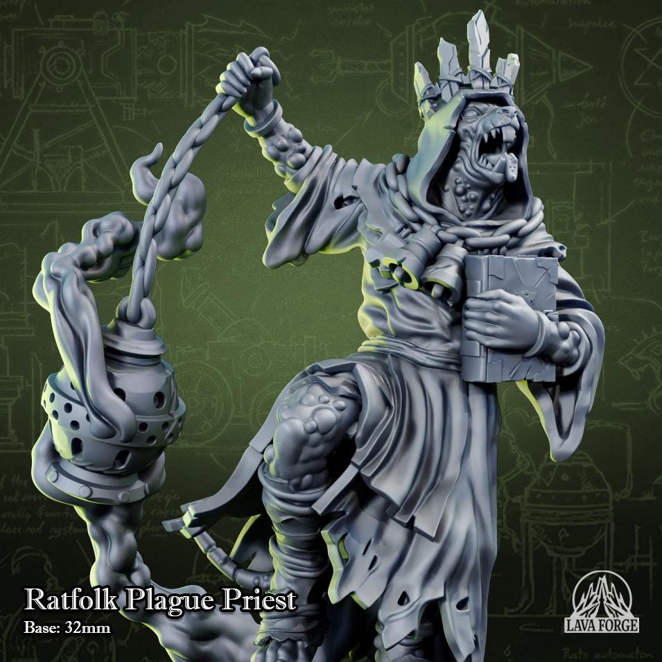 Rotten Brood Ratman Plague Priest miniature