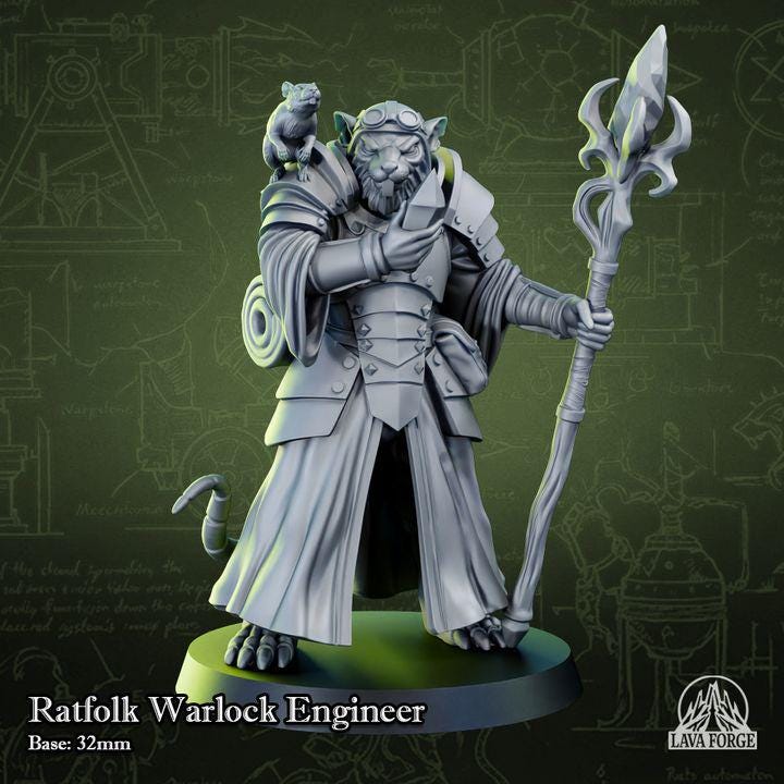 Rotten Brood Ratman Warlock Engineer miniature