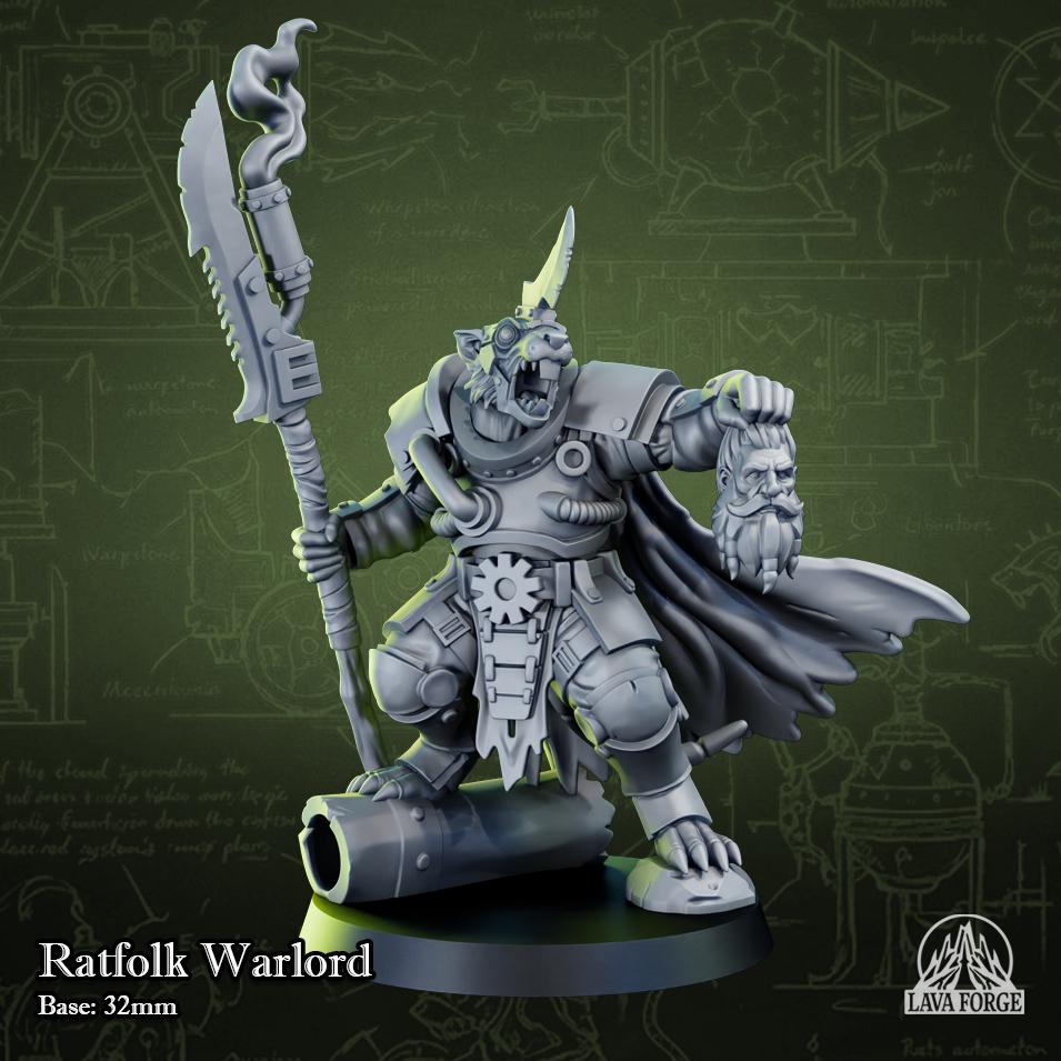 Rotten Brood Ratman Warlord miniature