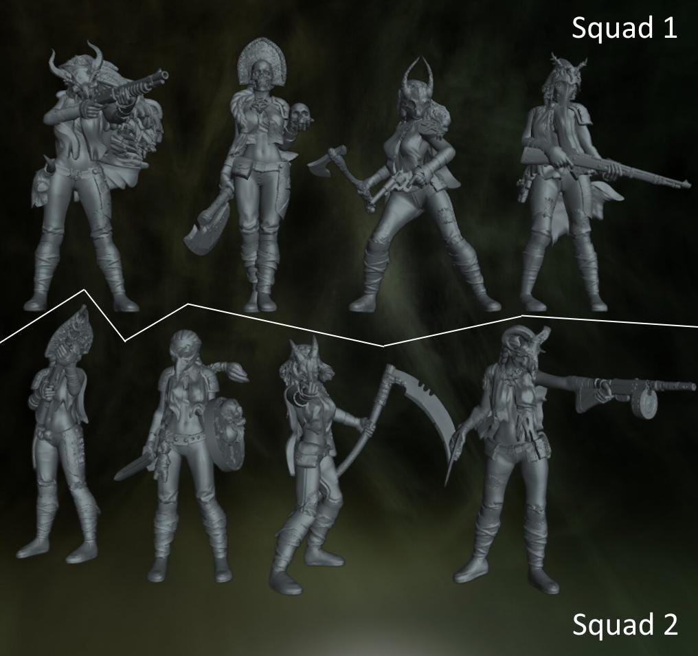 Coven of the Black Woods Heretic Court Troopers miniature