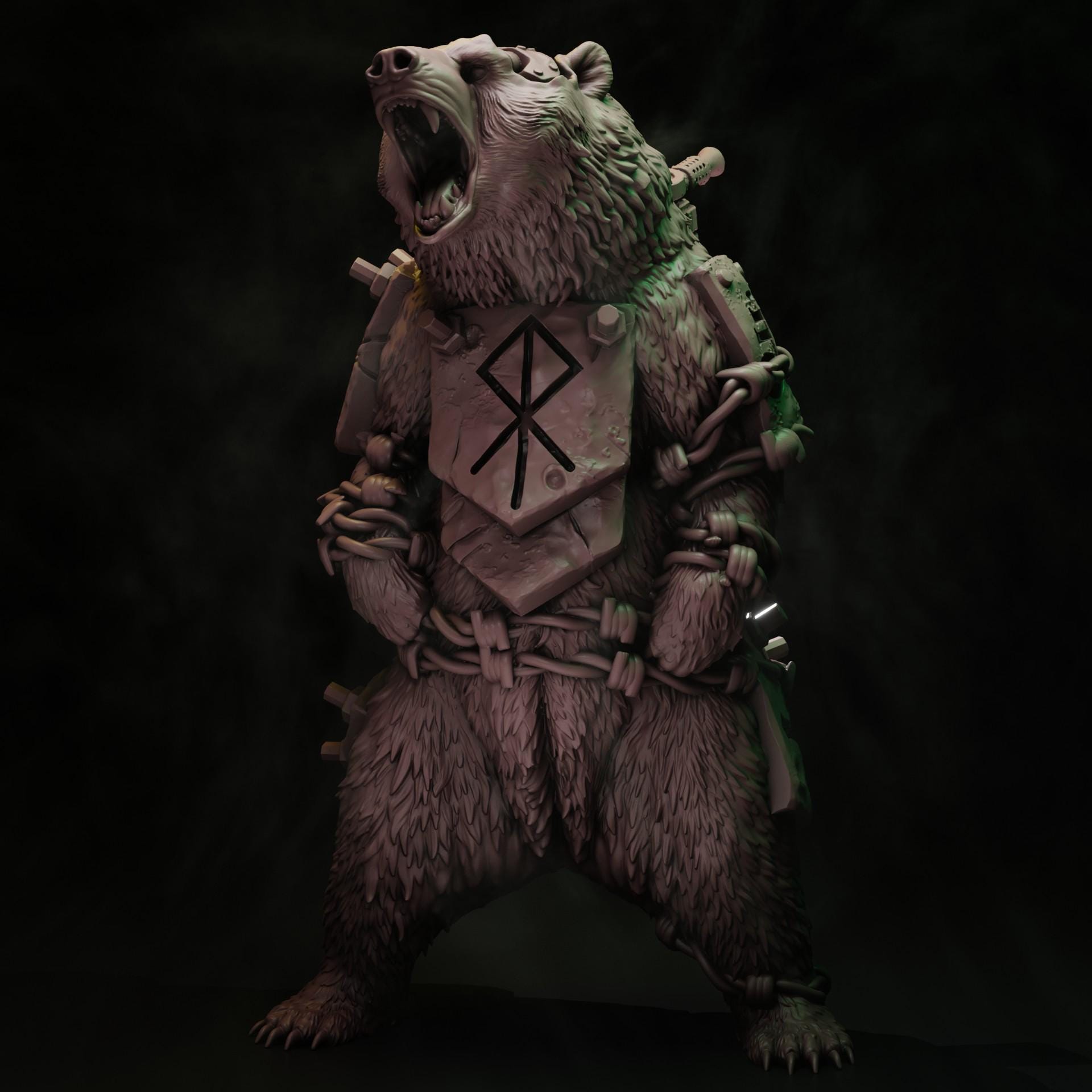 Coven of the Black Woods Heretic Bear miniature