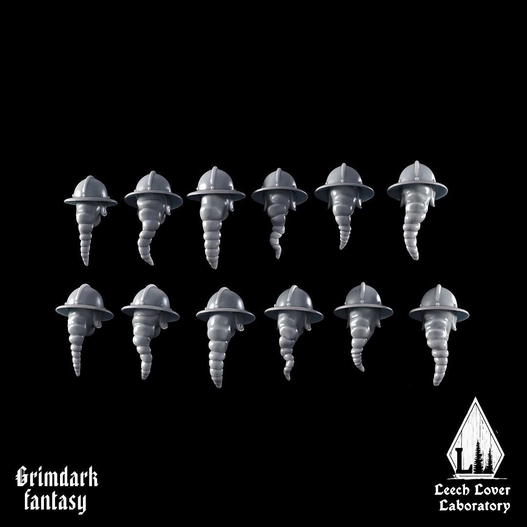 Kettle Helm Heads Turnip28 kitbash set of 12