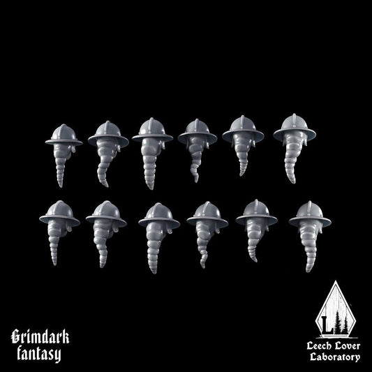 Kettle Helm Heads Turnip28 kitbash set of 12