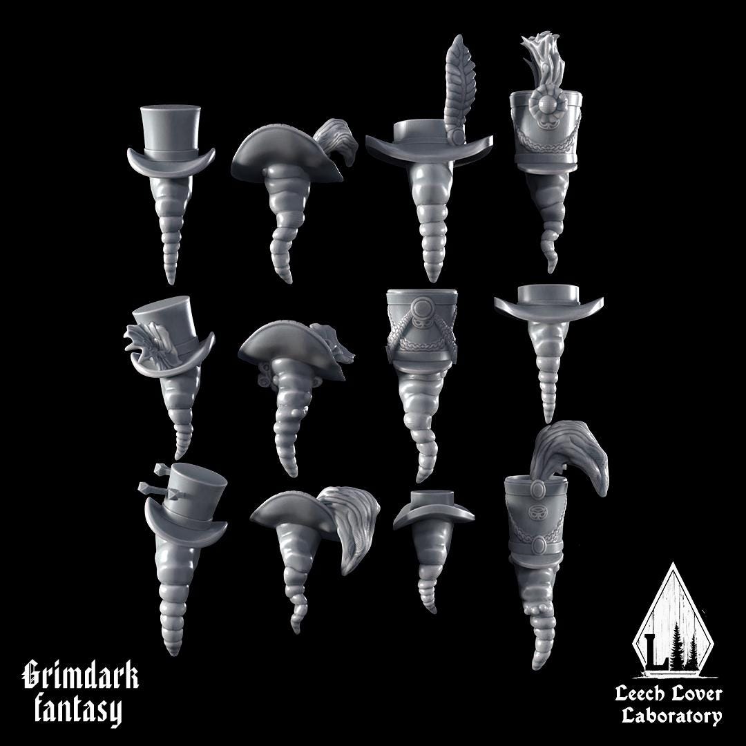 Swill Hat Heads Turnip28 kitbash set of 12