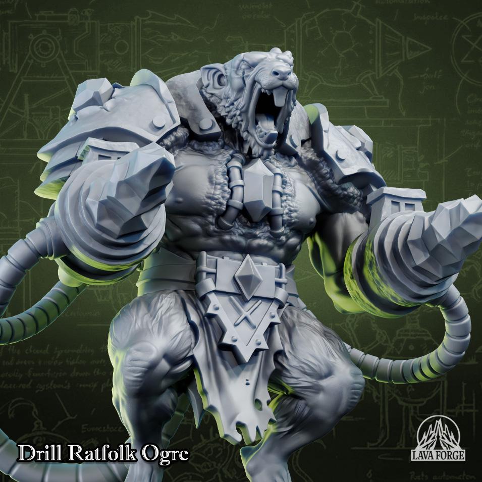 Rotten Brood - Stormrat Ogre with Drill Fists