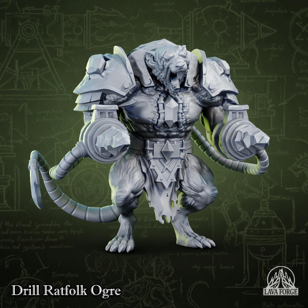 Rotten Brood - Stormrat Ogre with Drill Fists