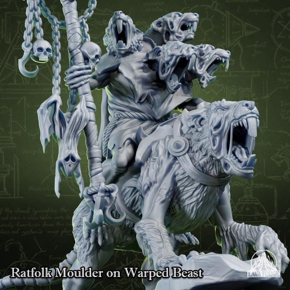 Rotten Brood - Moulder Lord on Gnawing Vermin Beast